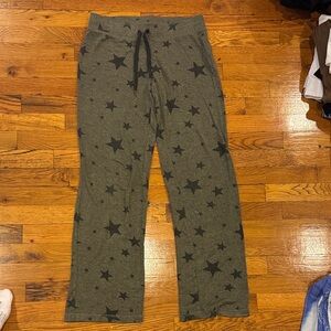 PJ Salvage Green Star Print Lounge Pants